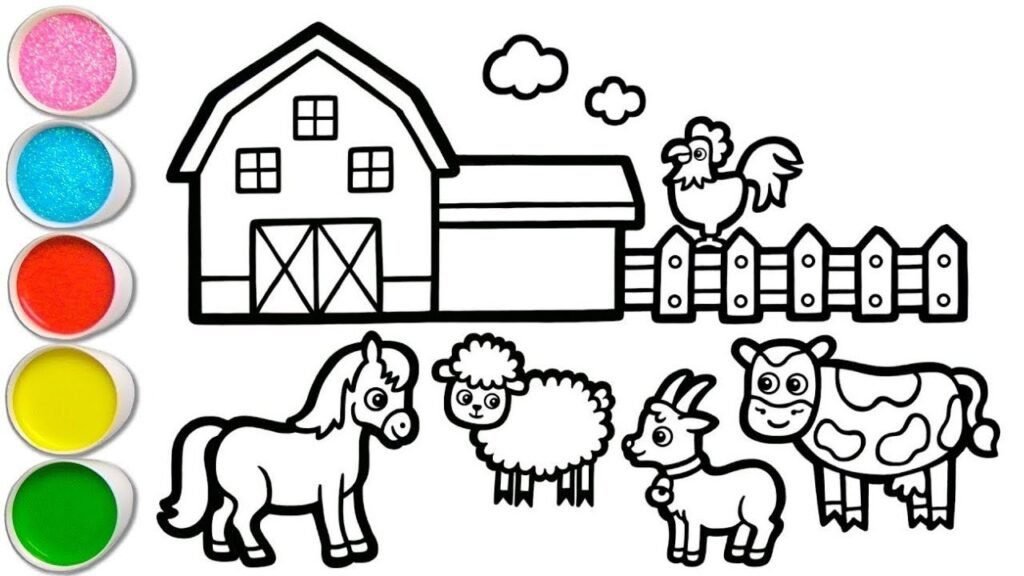 Cómo puedo encontrar dibujos de animales de la granja para colorear 1 animales de granja dibujados para colorear