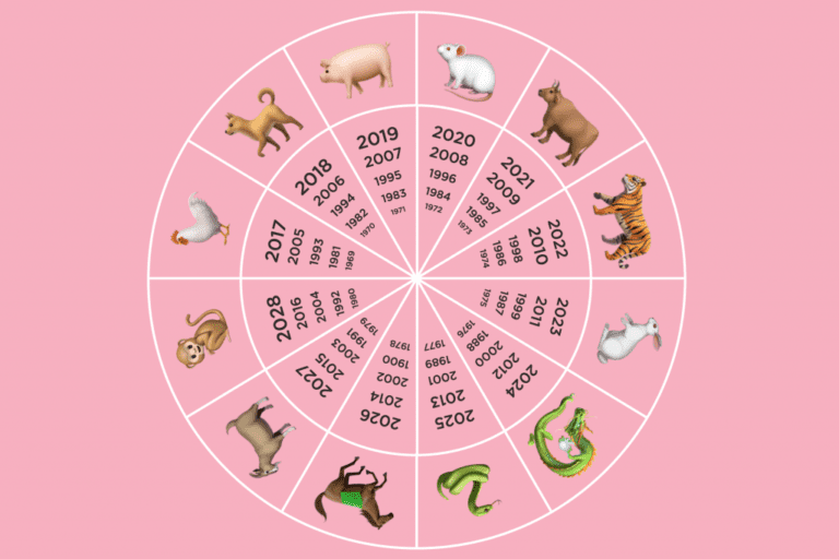 animales del zodiaco chino en circulo