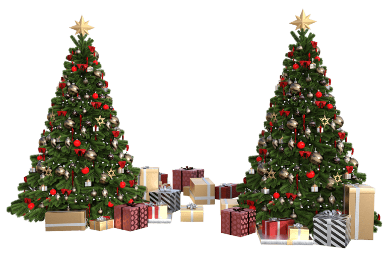 Cómo se traduce "We Wish You a Merry Christmas" al español 22 arbol de navidad con regalos y luces