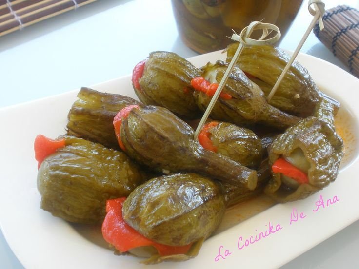 Cómo hacer berenjenas en escabeche con morrón y cebolla fácil 7 Cómo hacer berenjenas en escabeche con morrón y cebolla fácil