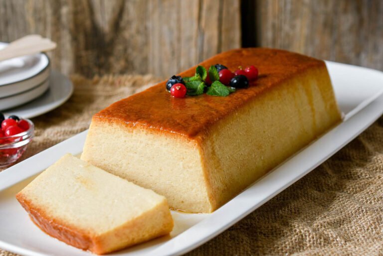 budin de pan perfectamente desmoldado