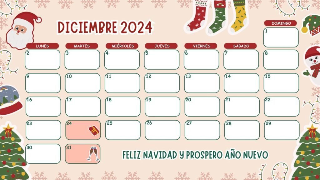 Cuántos días faltan para Navidad en este año 1 calendario con dias marcados hacia navidad