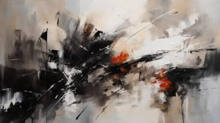 cuadro en blanco y negro con fondo colorido 1