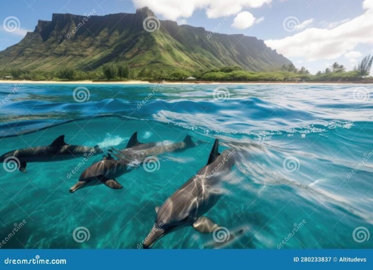 Dónde realizar avistaje de delfines en Puerto Madryn 3 delfines nadando en aguas cristalinas