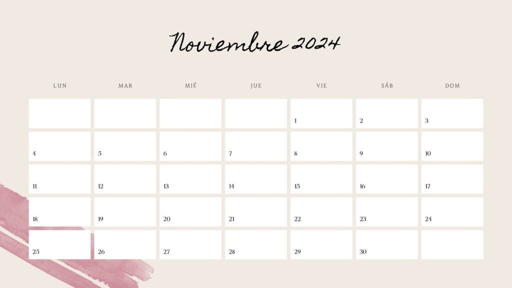 Cuál es el calendario completo del mes de noviembre 4 Cuál es el calendario completo del mes de noviembre