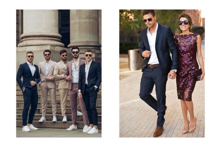 hombre elegante con traje en boda