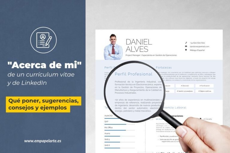 logo de linkedin sobre un curriculum vitae