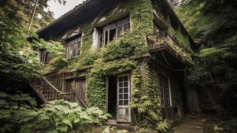 mansion antigua rodeada de naturaleza exuberante