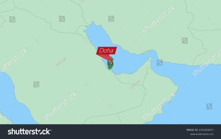 mapa de qatar y sus paises vecinos