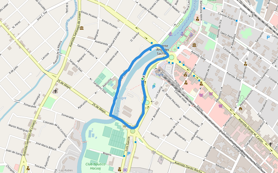 mapa de ruta de buenos aires a tigres