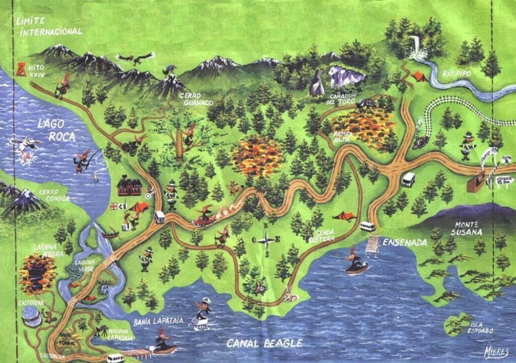 Cómo encontrar el mapa del Parque Nacional Tierra del Fuego 1 mapa del parque nacional tierra del fuego 1