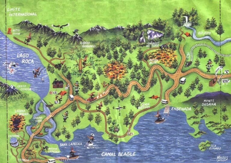 mapa del parque nacional tierra del fuego 1