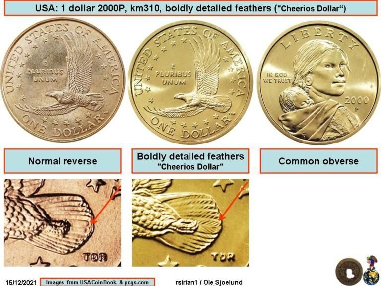 moneda de un dolar estadounidense en detalle