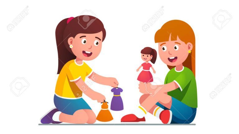 Cómo elegir las mejores muñecas para vestir y colorear para mis hijos 29 nina jugando con munecas de vestir