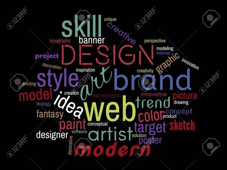 nube de palabras colorida y creativa