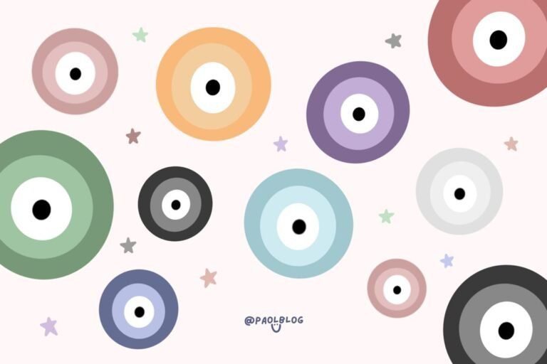 ojo turco sobre fondo colorido