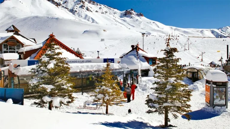 paisaje invernal en argentina con nieve