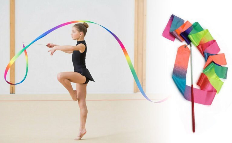 palo de gimnasia ritmica con cinta colorida 1