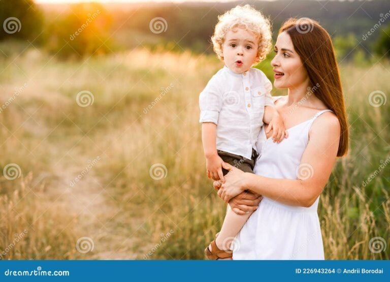 retrato de una madre con su hijo