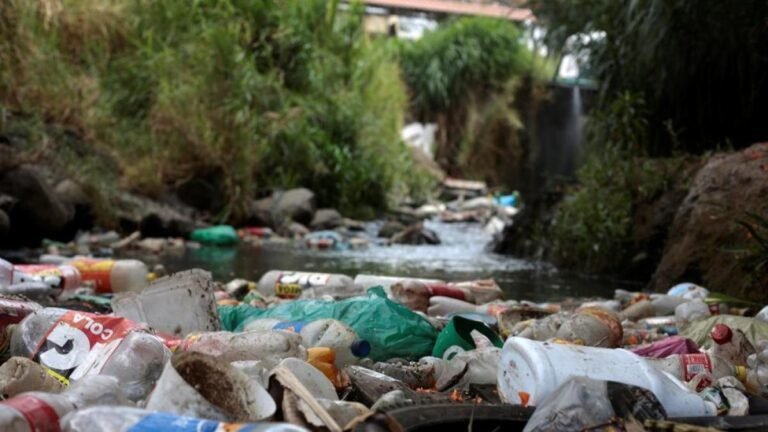 Cómo crear folletos informativos sobre la contaminación del agua 10 rio contaminado con basura y desechos
