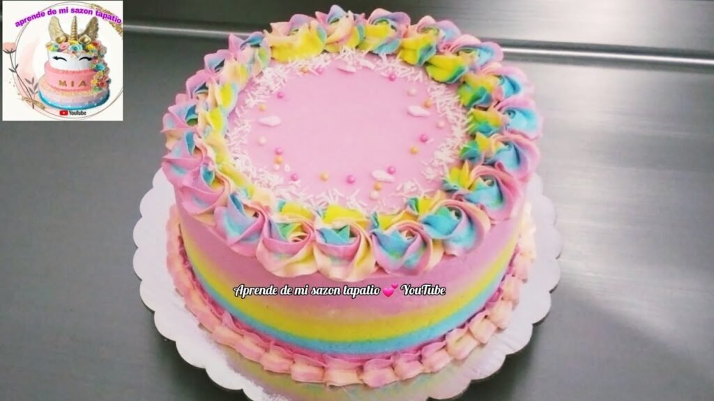 Cómo hacer tortas de cumpleaños sencillas para niñas 1 tarta de cumpleanos decorada con colores pasteles