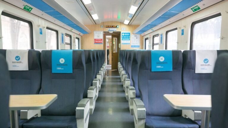 tren viajando hacia mar del plata