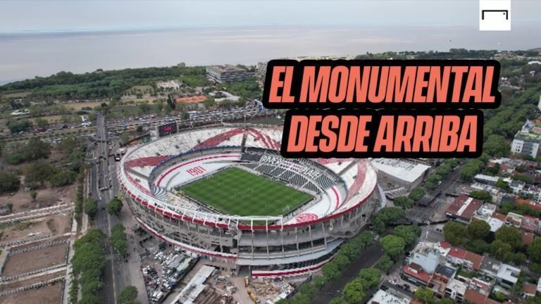 vista aerea del estadio monumental en buenos aires