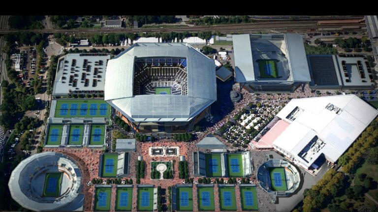 Dónde se encuentra el USTA Billie Jean King National Tennis Center 13 vista aerea del usta billie jean king national tennis center